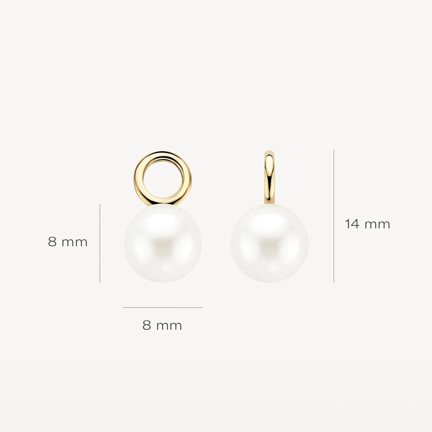 Blush Oorbedels 14kt Goud met Parels 9023YPW - Image 5