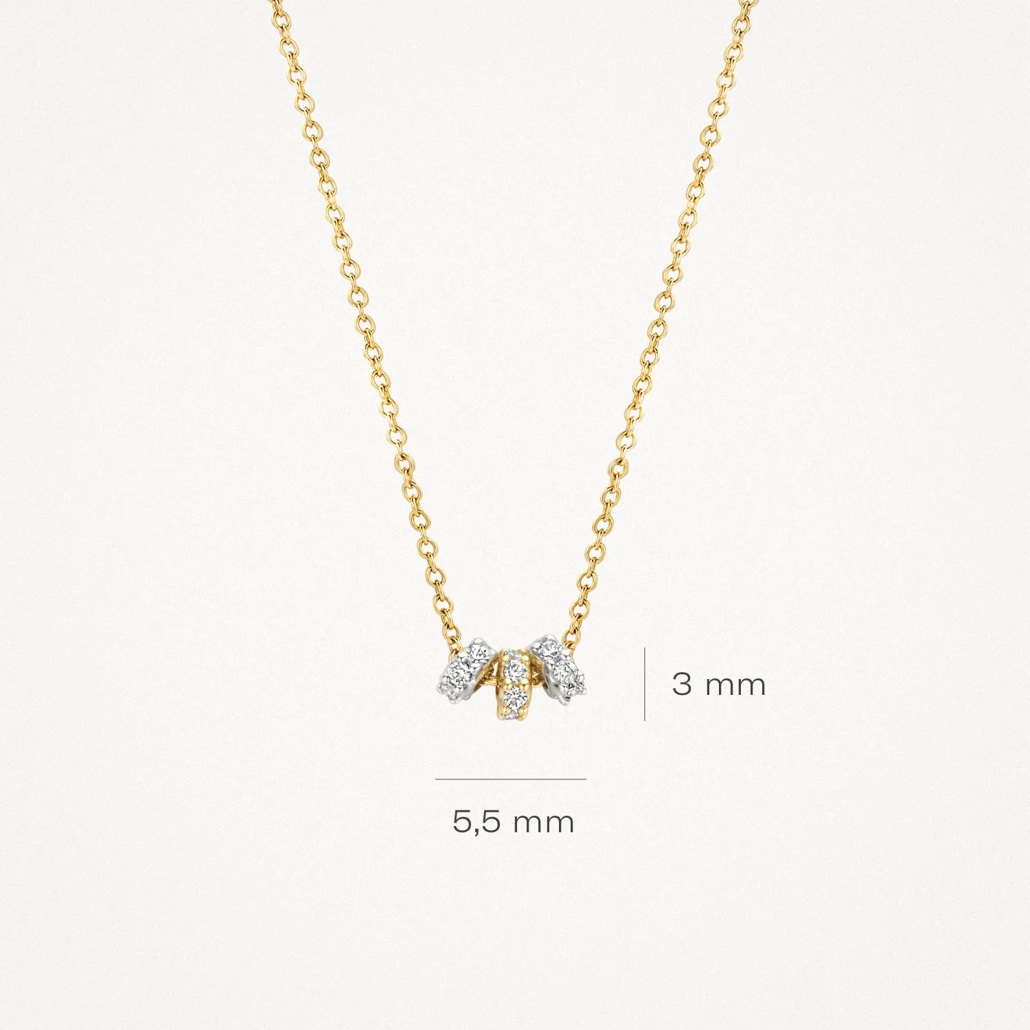 Blush Ketting 14kt Goud 3136BZI - Image 3