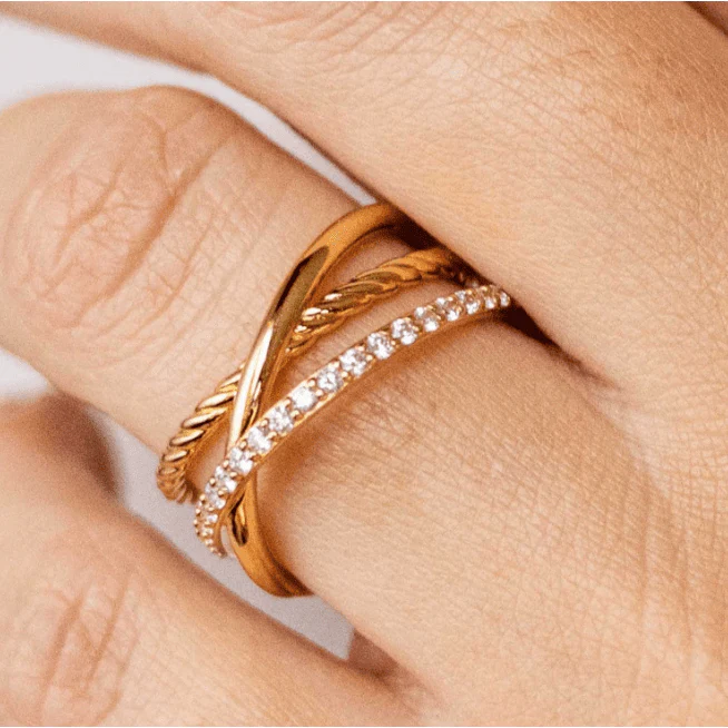 VGR055 Ring geelgoud 3 baans - Image 3