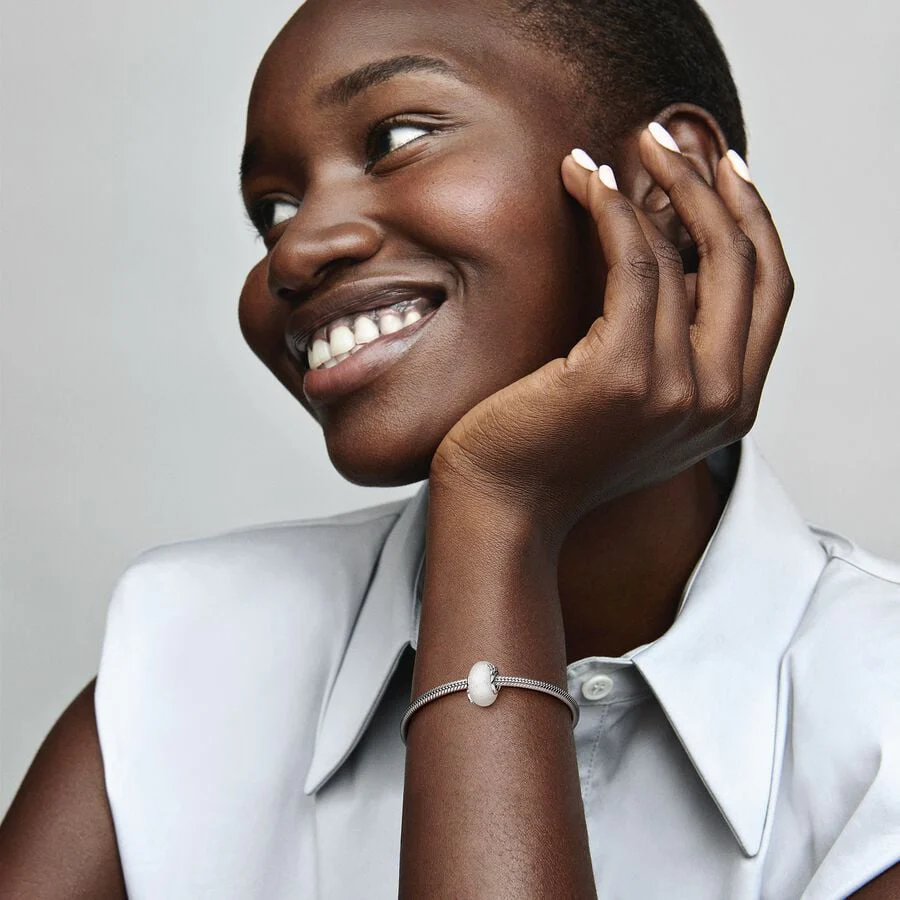 Pandora Bedel Witte Muranoglas Mum & Love 792655C00 - Image 5